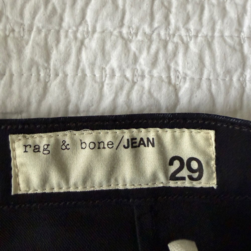 Rag & Bone Black side-zip skinny Jeans - Picture 4 of 5